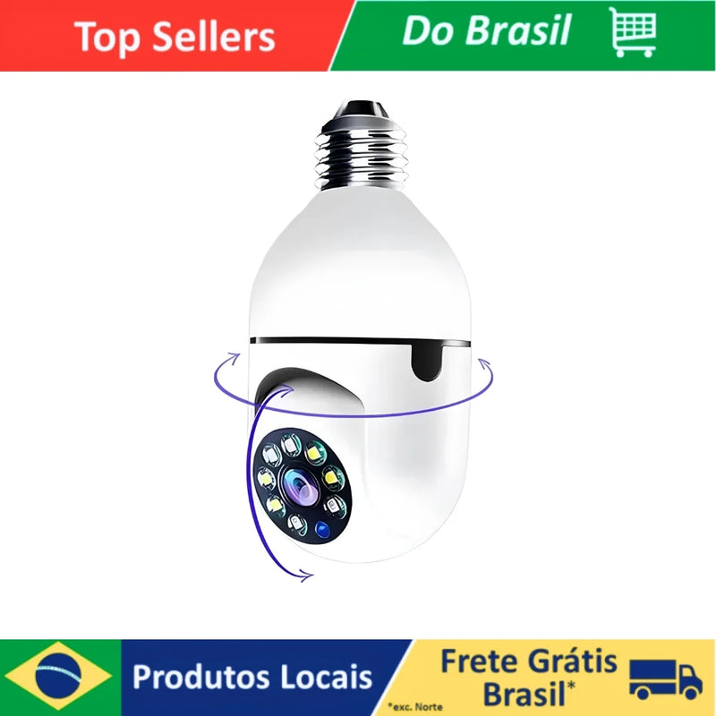 Lâmpada Espiã SmartCam 360° Wi-Fi Full HD – Yoosee