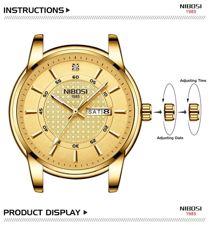 Relógio NIBOSI Luxury Chrono