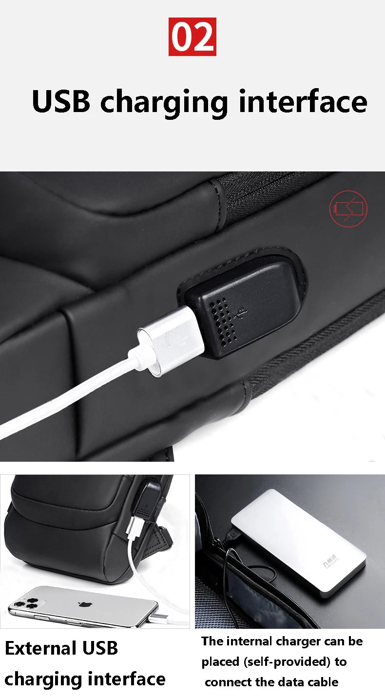 Bolsa Tática UrbanShield Anti-Roubo com USB – Crossbody Masculina