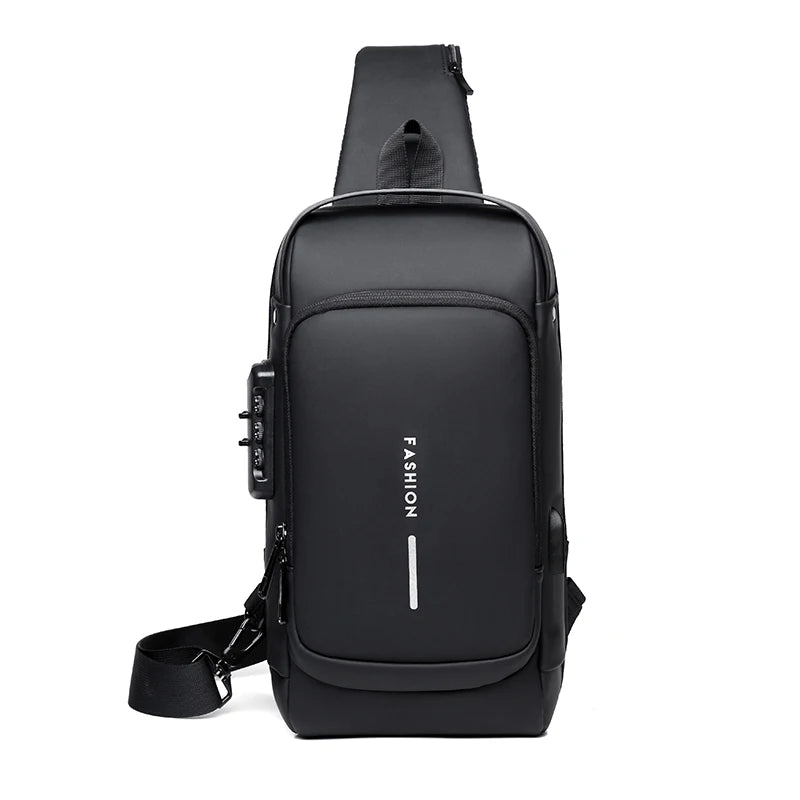 Bolsa Tática UrbanShield Anti-Roubo com USB – Crossbody Masculina